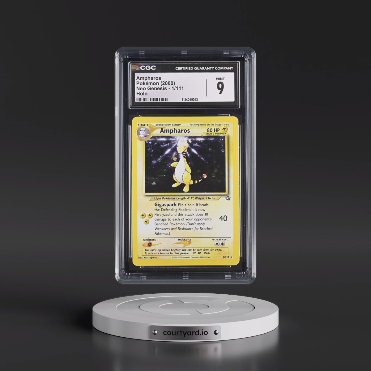 2000 Neo Genesis #1/111 Ampharos - Holo (CGC 9 MINT)