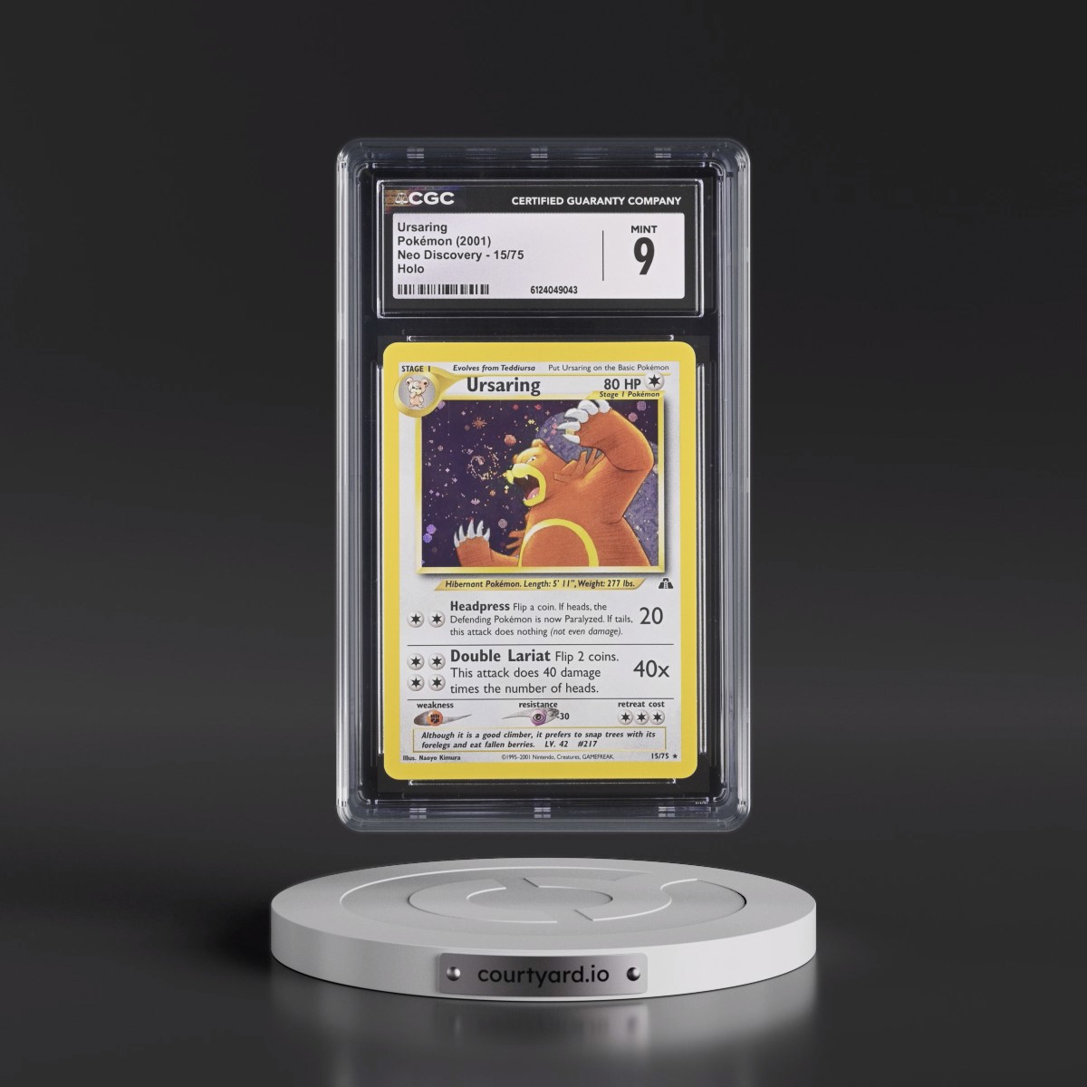 2001 Neo Discovery #15/75 Ursaring - Holo (CGC 9 MINT)