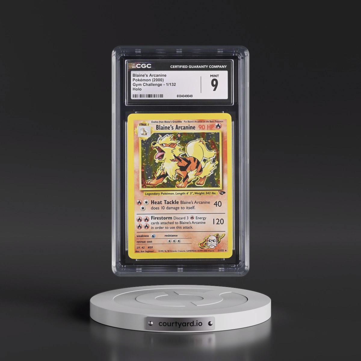 2000 Gym Challenge #1/132 Blaine's Arcanine - Holo (CGC 9 MINT)