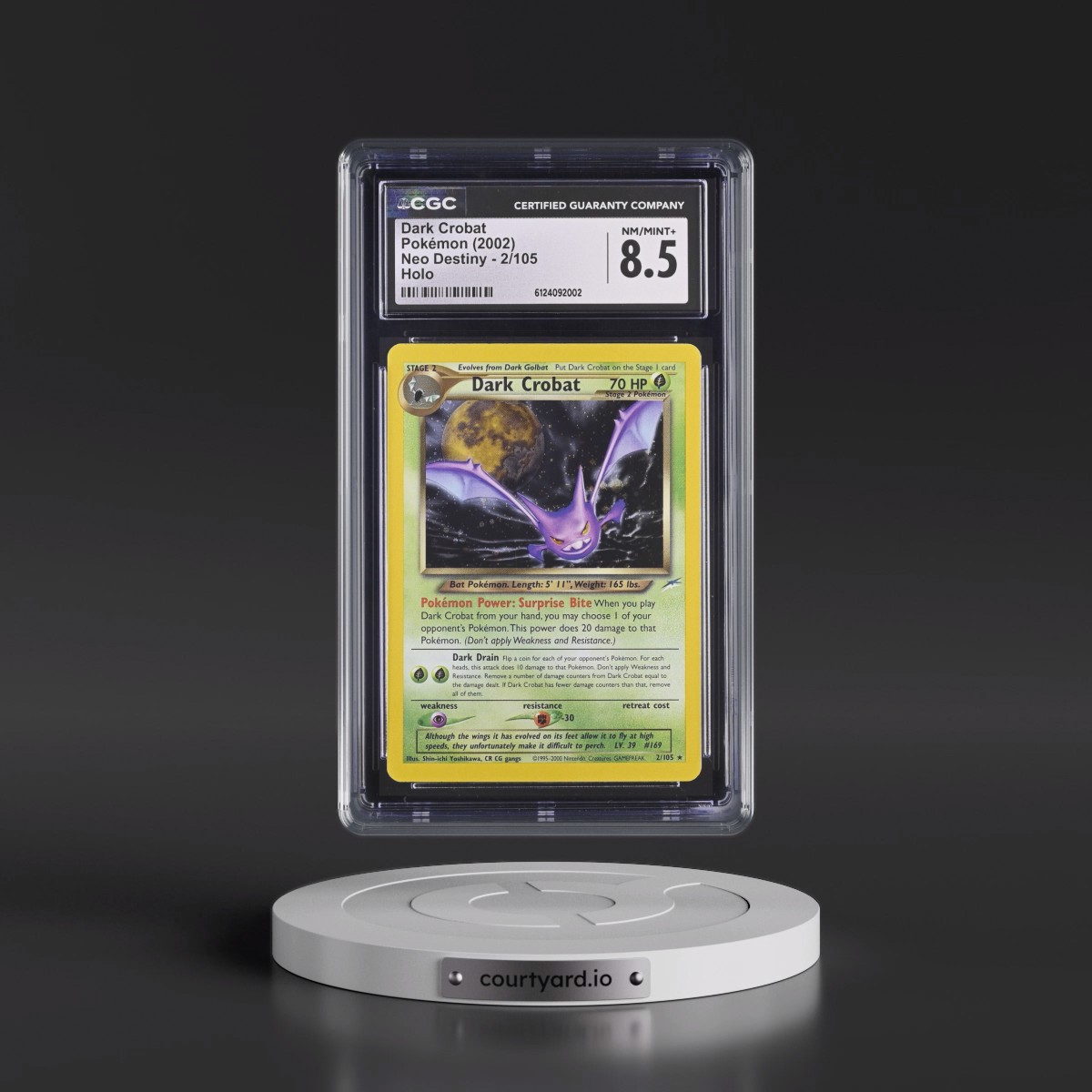 2002 Neo Destiny #2/105 Dark Crobat - Holo (CGC 8.5 NM-MT+)