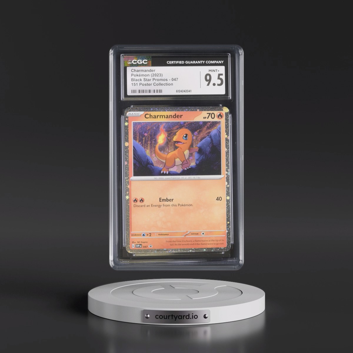 2023 Black Star Promos - Scarlet & Violet SVP EN #047 Charmander - 151 Poster Collection (Cosmos Holo) (CGC 9.5 MINT+)