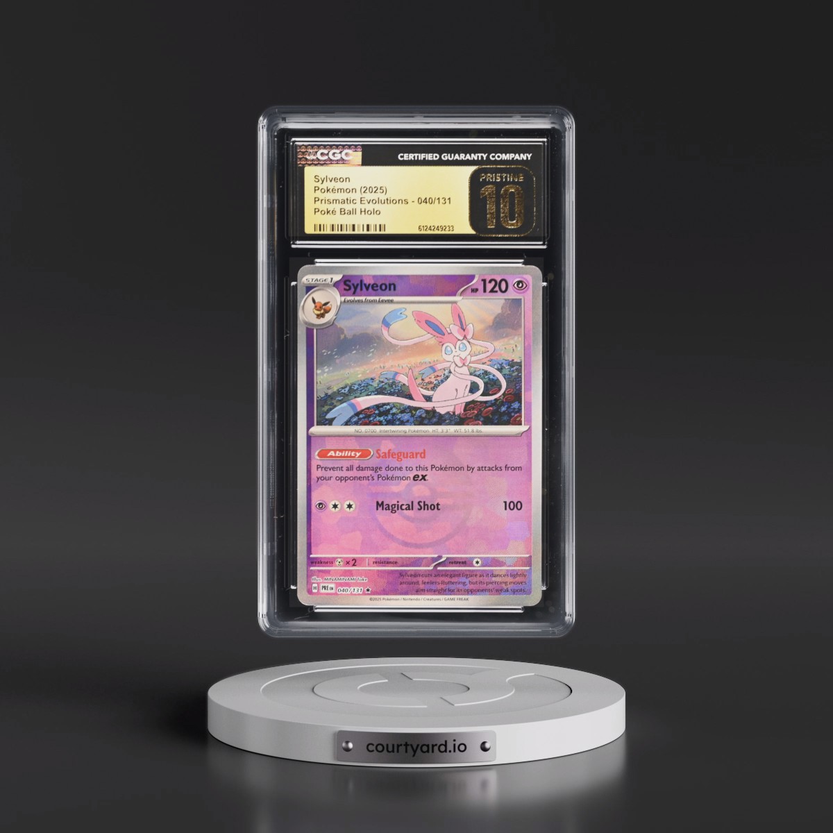 2024 Prismatic Evolutions - PRE EN #040/131 Sylveon - Poké Ball Holo (CGC 10 PRISTINE)