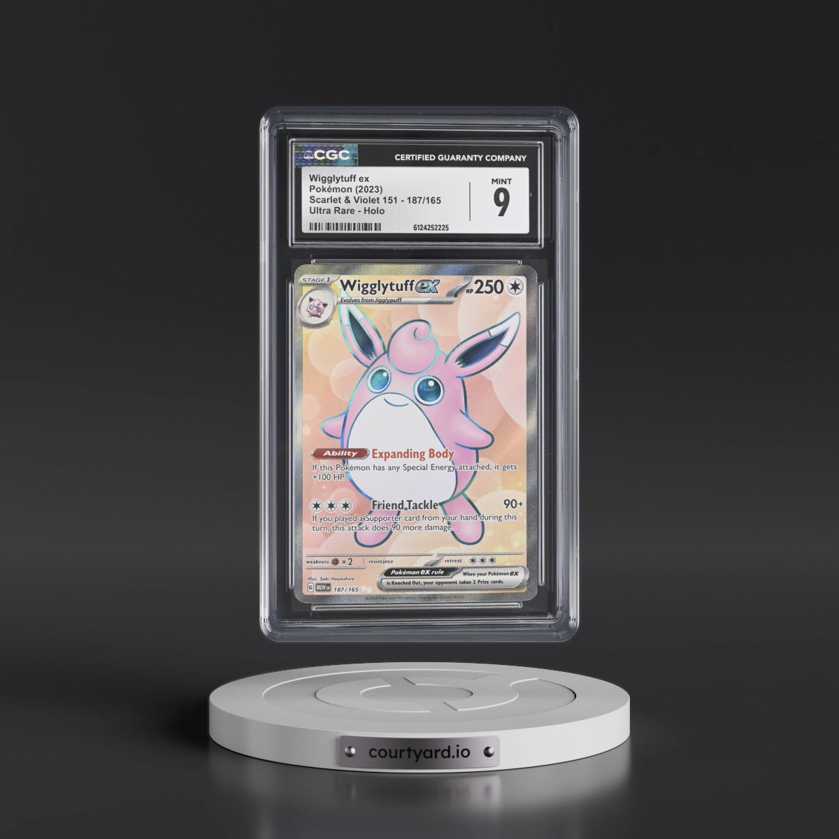 2023 Scarlet & Violet 151 - MEW EN #187/165 Wigglytuff ex - Ultra Rare Holo (CGC 9 MINT)