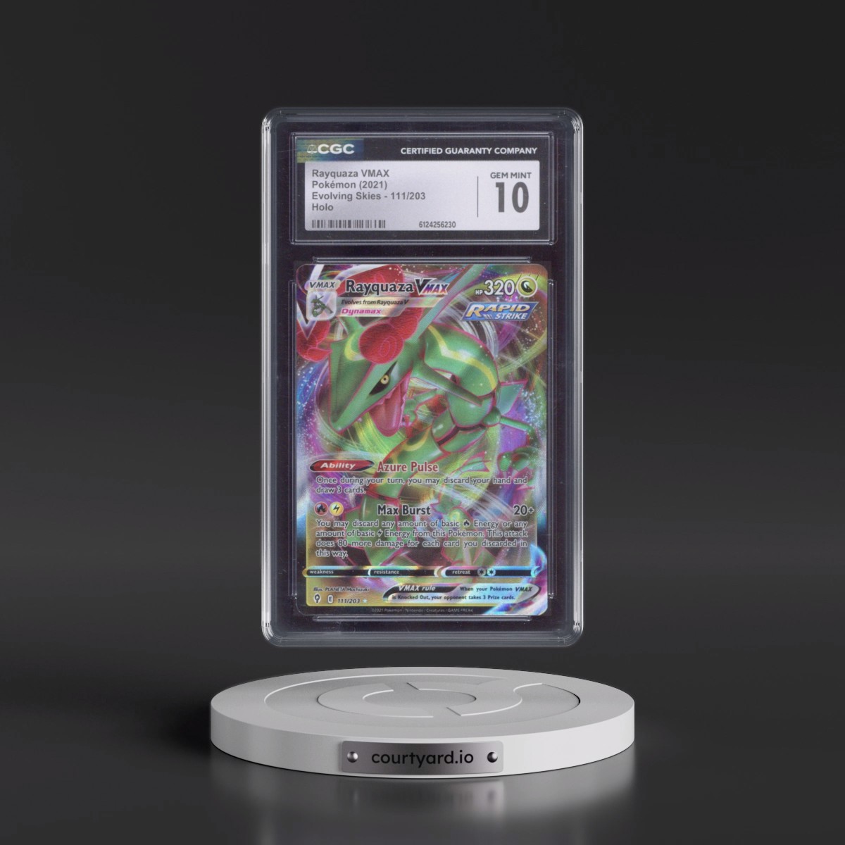 2021 Evolving Skies #111/203 Rayquaza VMAX - Holo (CGC 10 GEM MINT)