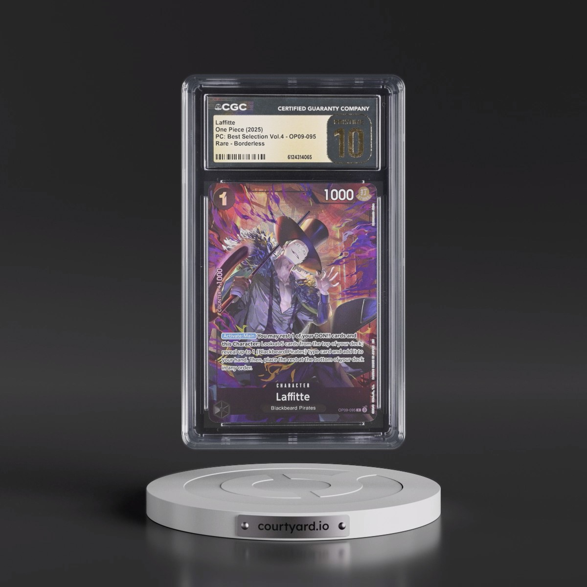 2025 Premium Collection Best Selection Vol.4 - English #OP09-095 Laffitte - (Borderless) Alt Art (CGC 10 PRISTINE)