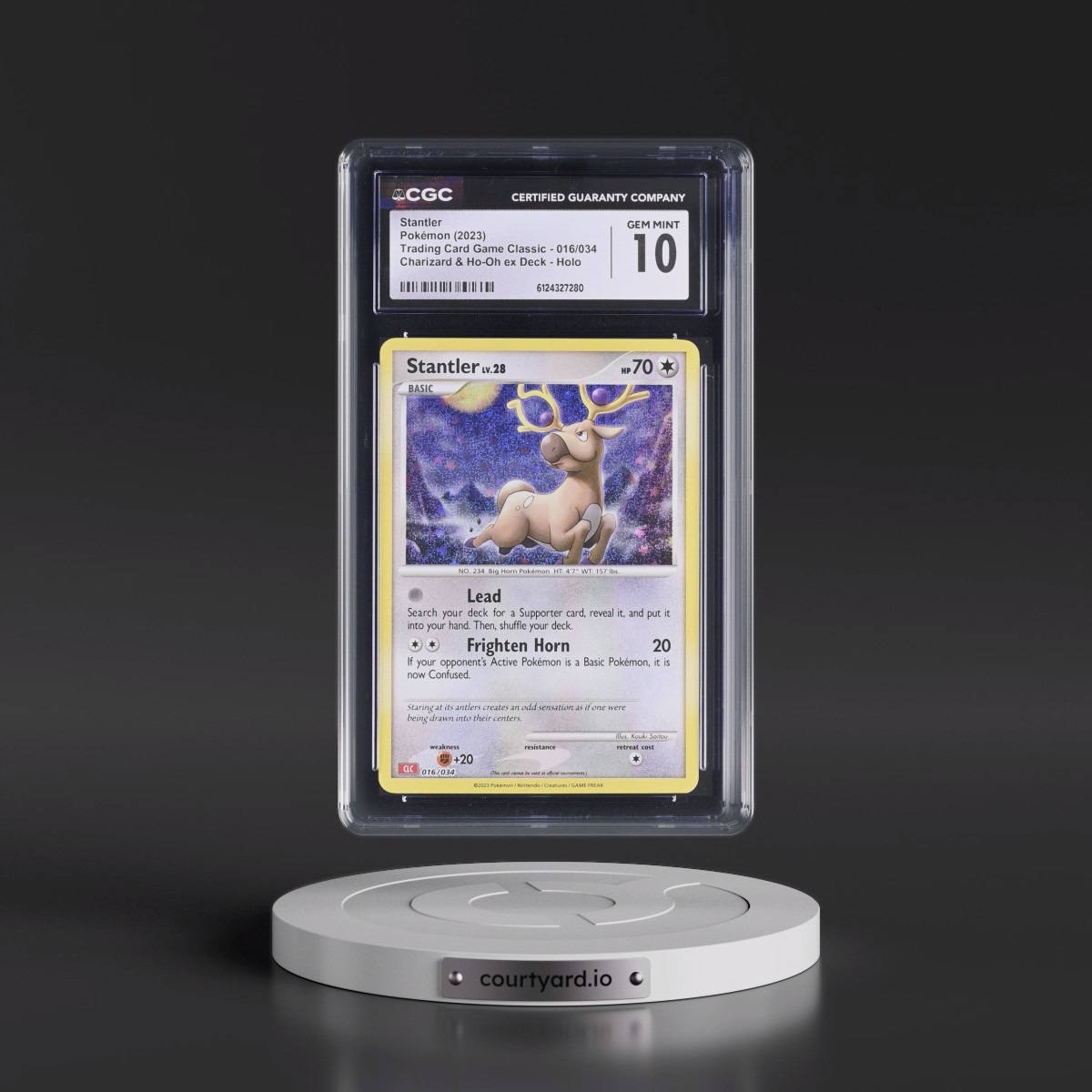 2023 Trading Card Game Classic - CLV, CLC, CLB #016/034 Stantler - Charizard & Ho-Oh ex Deck - CLC Holo (CGC 10 GEM MINT)