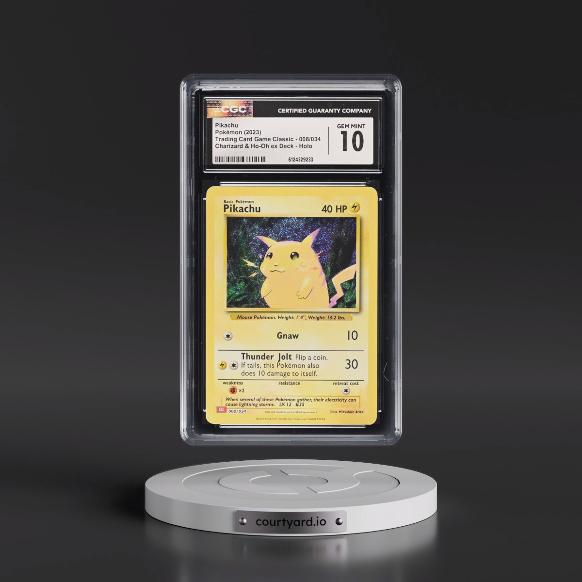 2023 Trading Card Game Classic - CLV, CLC, CLB #008/034 Pikachu - Charizard & Ho-Oh ex Deck - CLC Holo (CGC 10 GEM MINT)