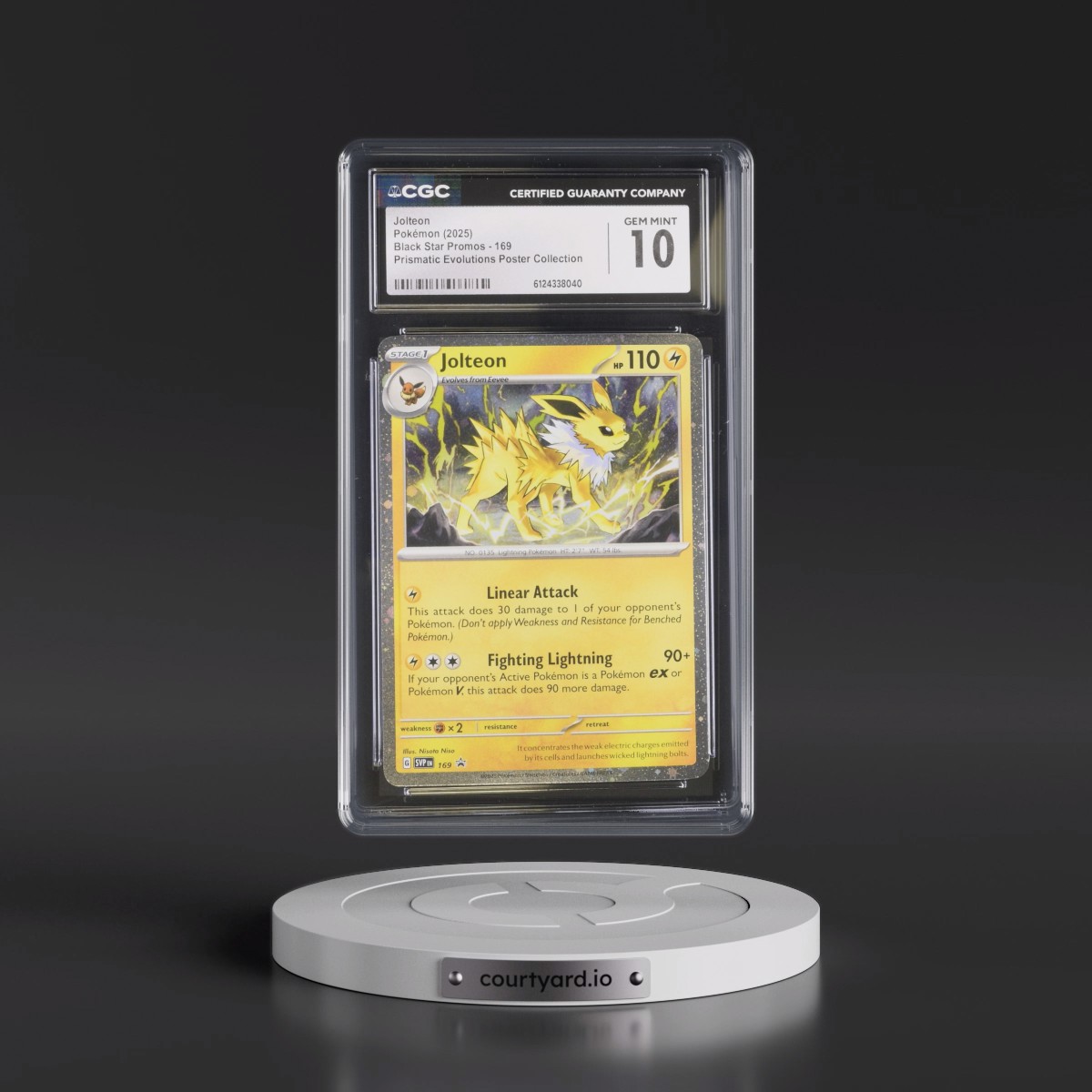2023 Black Star Promos - Scarlet & Violet SVP EN #169 Jolteon - Prismatic Evolutions Poster Collection (Cosmos Holo) (CGC 10 GEM MINT)