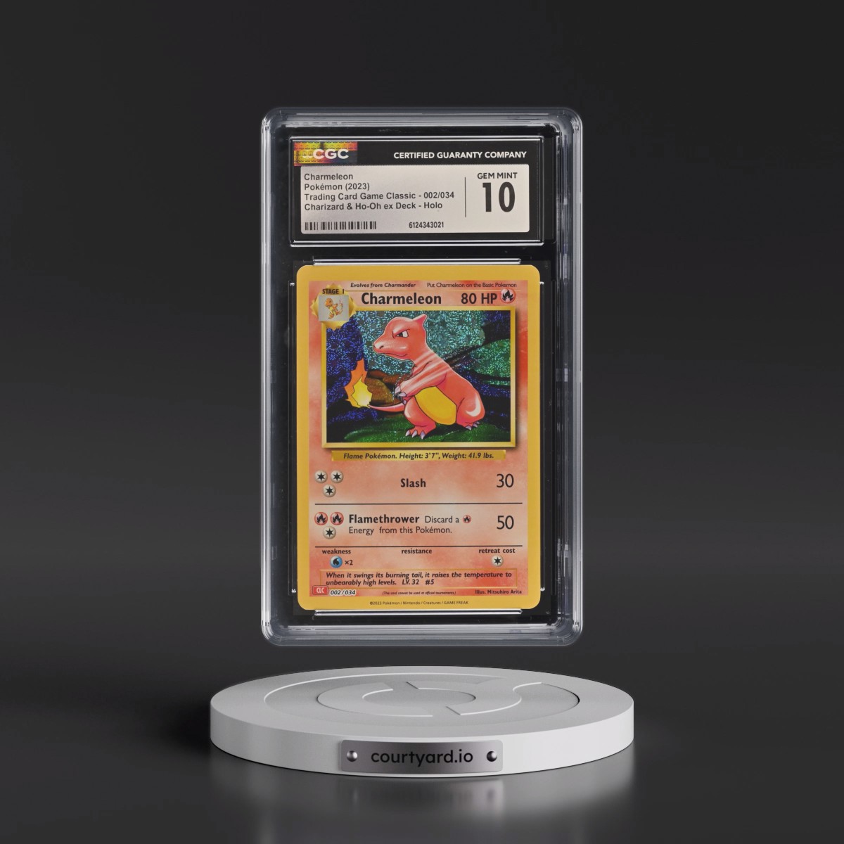 2023 Trading Card Game Classic - CLV, CLC, CLB #002/034 Charmeleon - Charizard & Ho-Oh ex Deck - CLC Holo (CGC 10 GEM MINT)