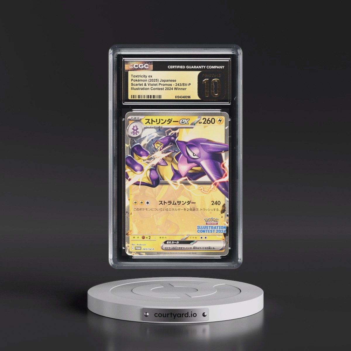 2022 Scarlet & Violet Promos #243/SV-P Toxtricity ex - Illustration Contest 2024 Winner (CGC 10 PRISTINE)