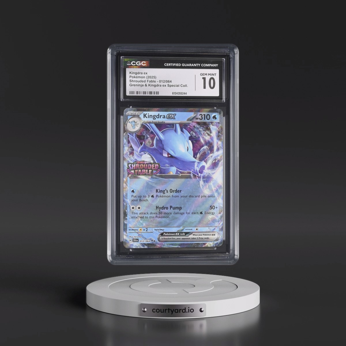 2023 Shrouded Fable - SFA EN #012/064 Kingdra ex - Greninja & Kingdra ex Special Collection (Set Stamp) (Holo) (CGC 10 GEM MINT)