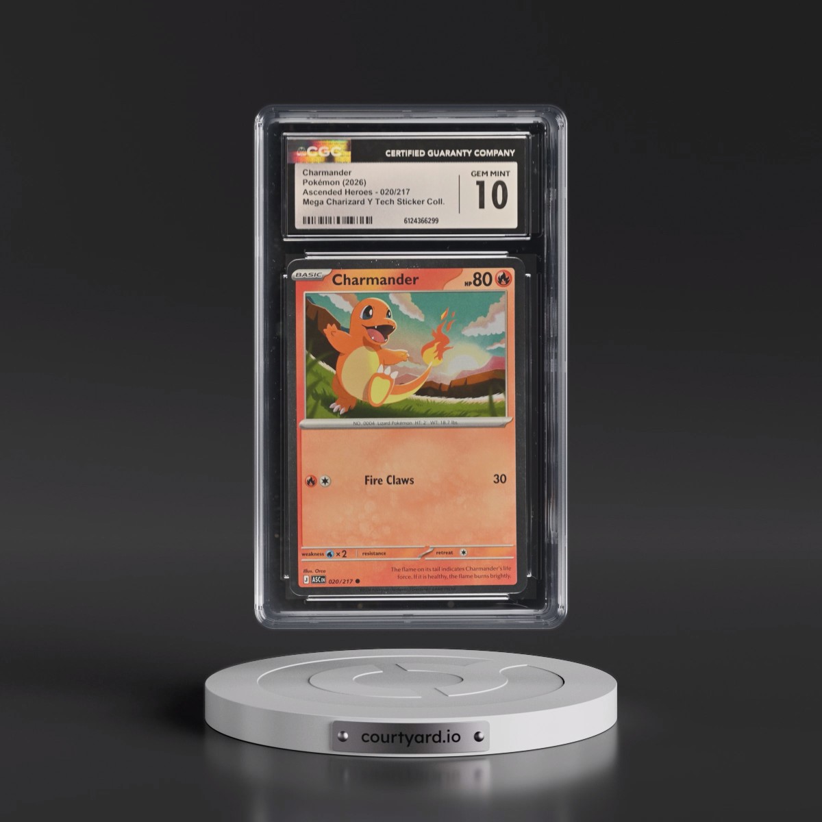 2026 Ascended Heroes - ASC EN #020/217 Charmander - Mega Charizard Y Tech Sticker Collection (Cosmos Holo) (CGC 10 GEM MINT)