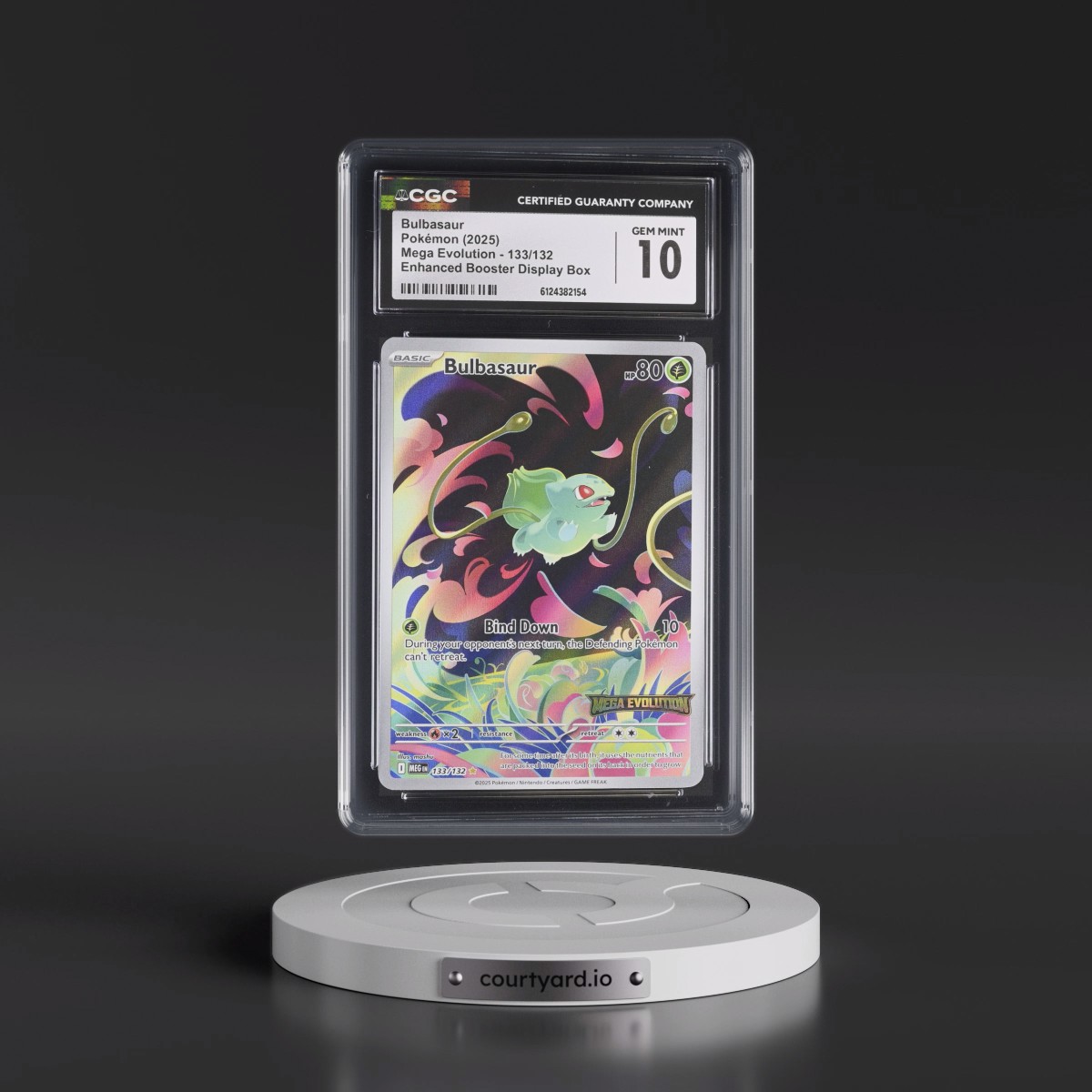 2025 Mega Evolution - MEG EN #133/132 Bulbasaur - Enhanced Booster Display Box (Mega Evolution Stamp) (CGC 10 GEM MINT)
