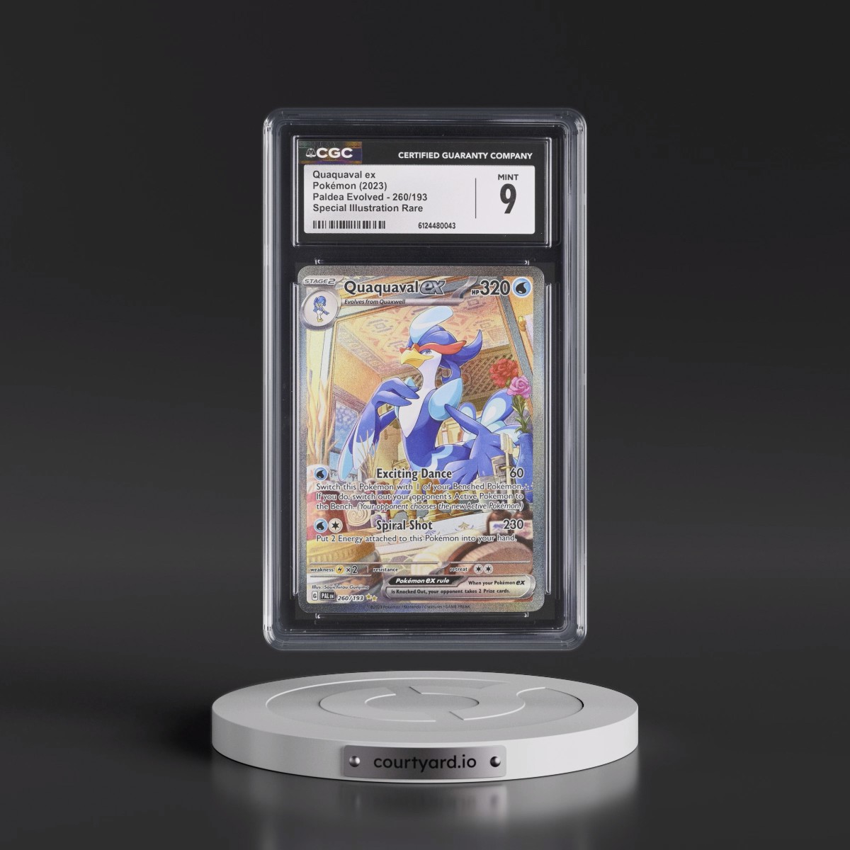 2023 Paldea Evolved - PAL EN #260/193 Quaquaval ex - Special Illustration Rare (Holo) (CGC 9 MINT)