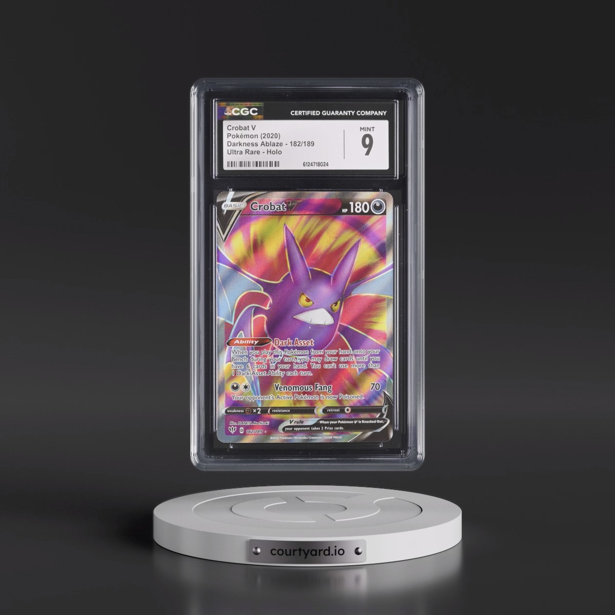 2020 Darkness Ablaze Crobat V - Ultra Rare Holo #182/189 CGC 9