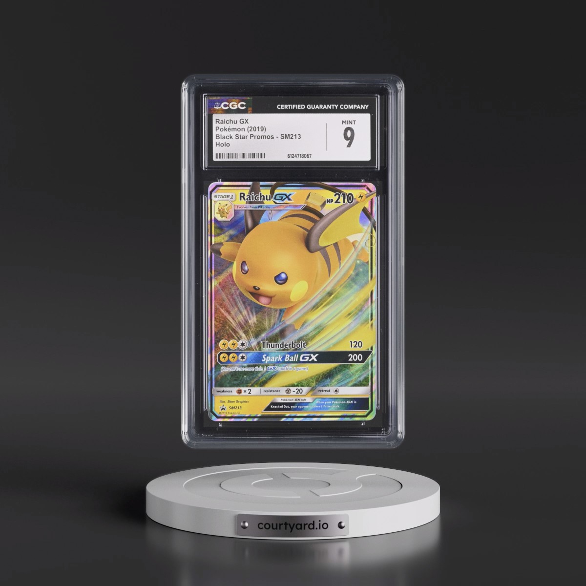 2016 Black Star Promos - Sun & Moon #SM213 Raichu GX - Holo (CGC 9 MINT)