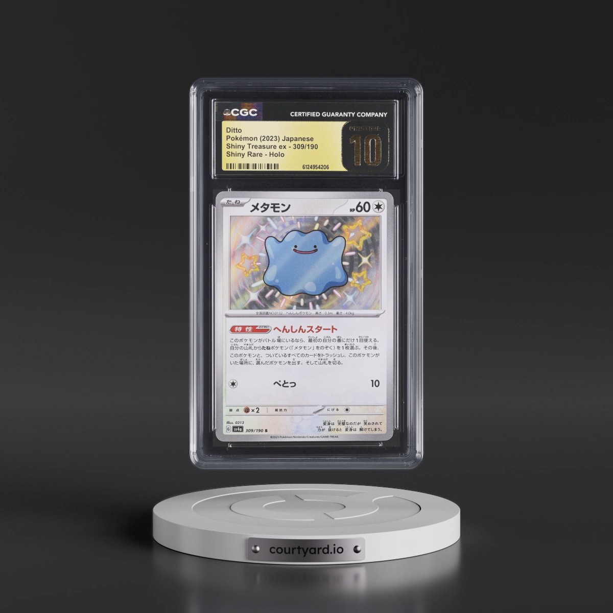 2023 Shiny Treasure ex #309/190 Ditto - Shiny Rare Holo (CGC 10 PRISTINE)