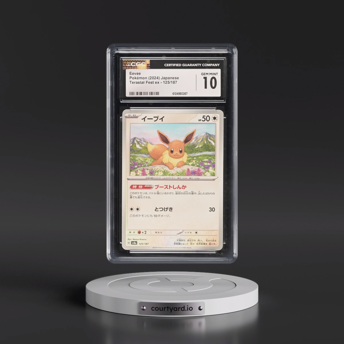 2024 High Class Pack: Terastal Fest ex - sv8a #125/187 Eevee (CGC 10 GEM MINT)
