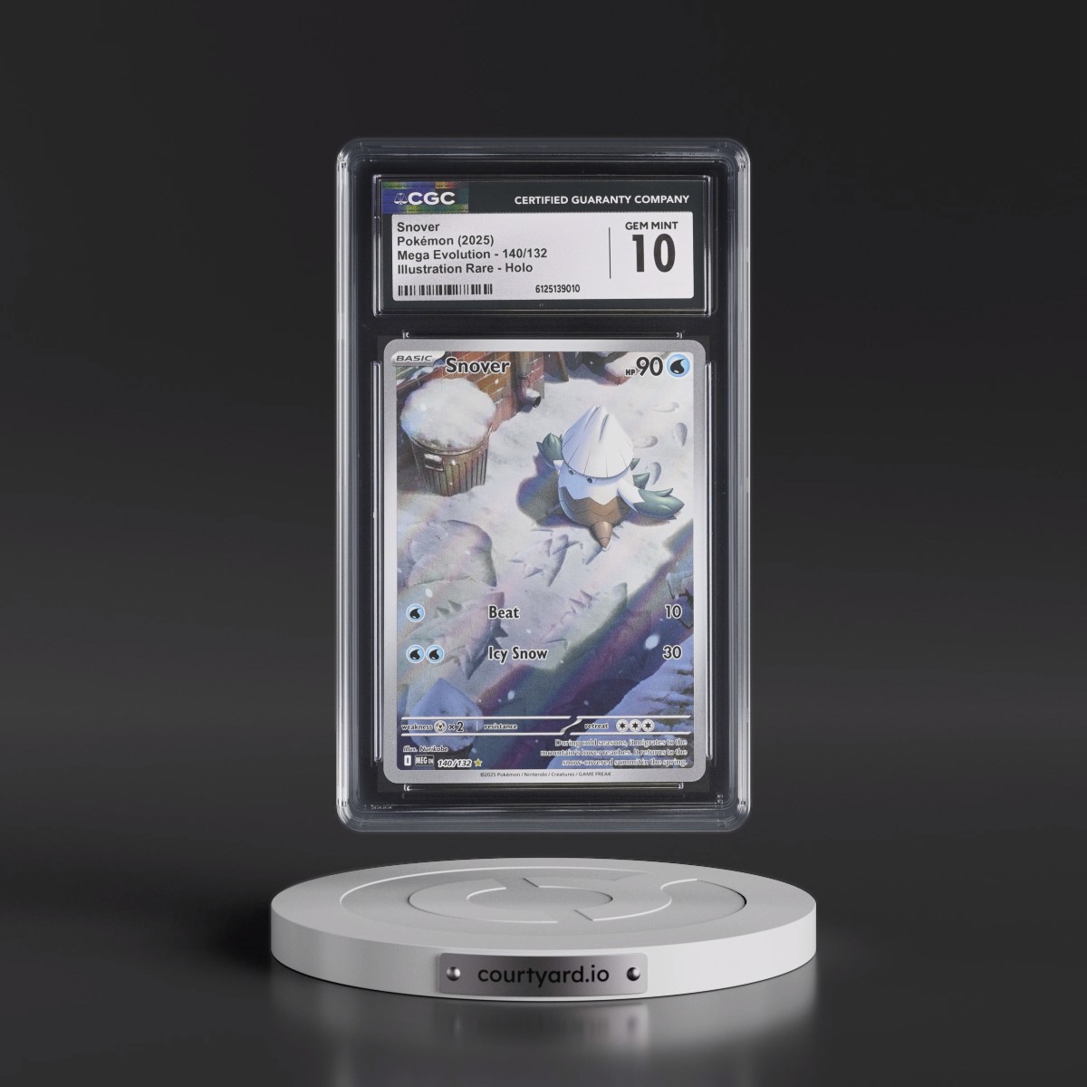 2025 Mega Evolution - MEG EN #140/132 Snover - Illustration Rare Holo (CGC 10 GEM MINT)