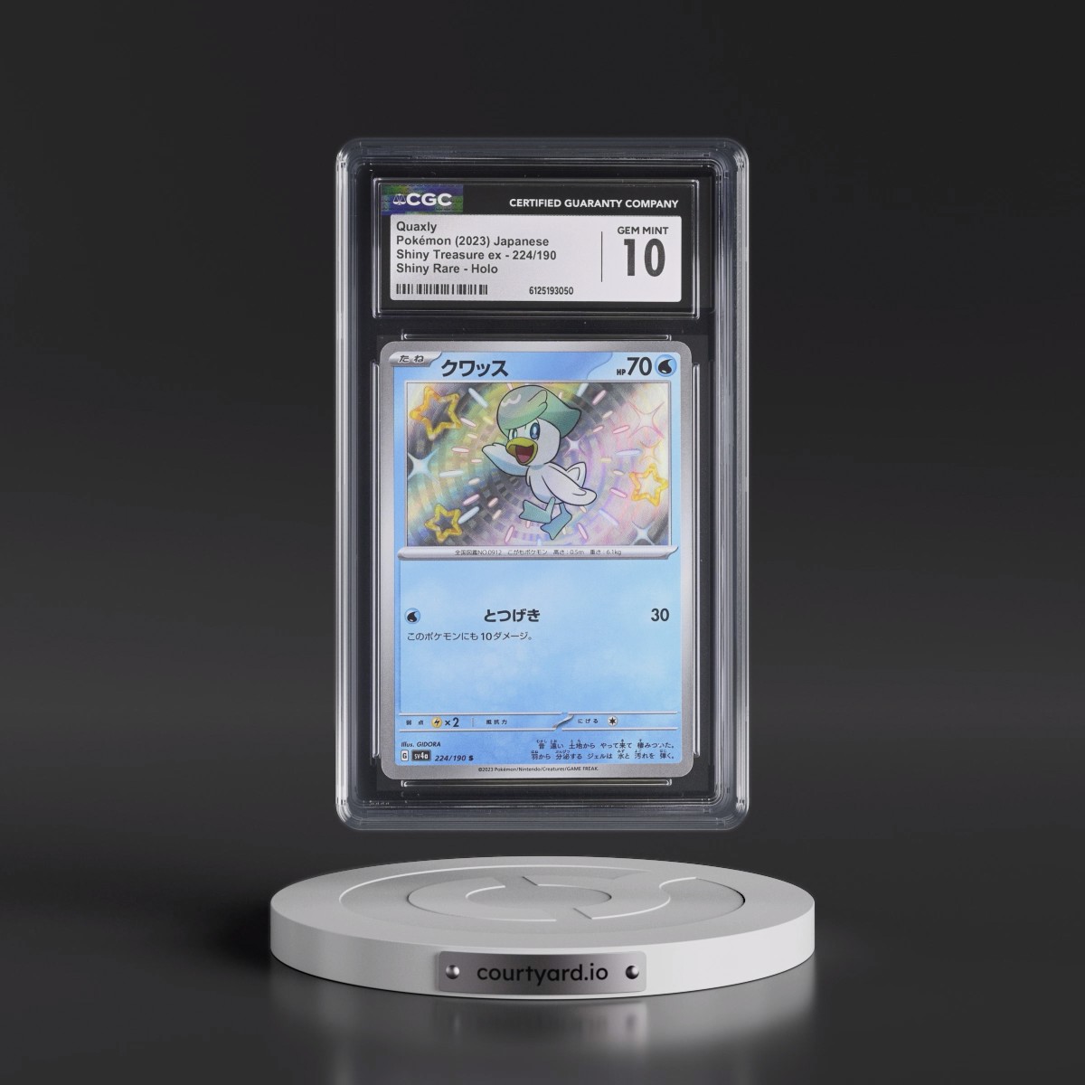 2023 Shiny Treasure ex #224/190 Quaxly - Shiny Rare Holo (CGC 10 GEM MINT)