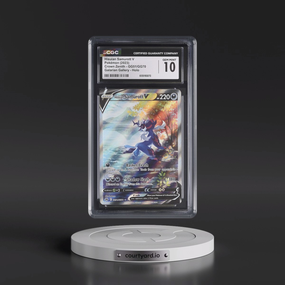 2023 Crown Zenith #GG51/GG70 Hisuian Samurott V - Galarian Gallery Holo (CGC 10 GEM MINT)