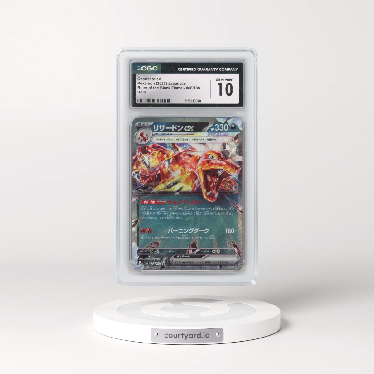 2023 Ruler of the Black Flame #066/108 Charizard ex - Holo (CGC 10 GEM MINT)