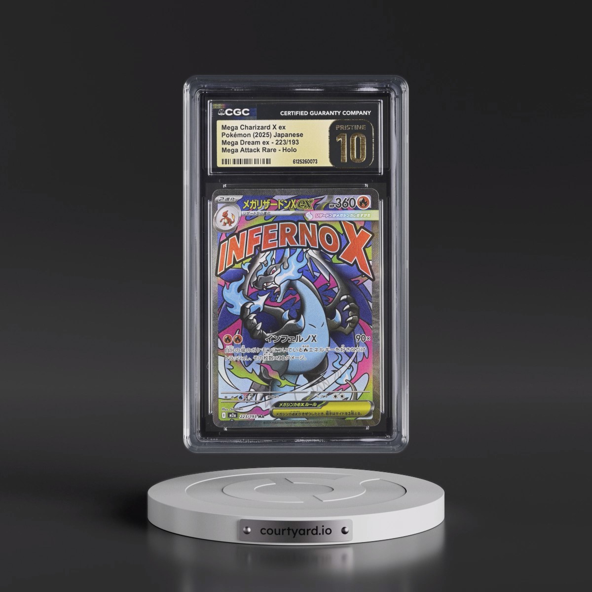 2025 Pokémon M2a-Mega Dream EX #223 Mega Charizard X EX - Holo Mega Attack Rare (CGC 10 PRISTINE)