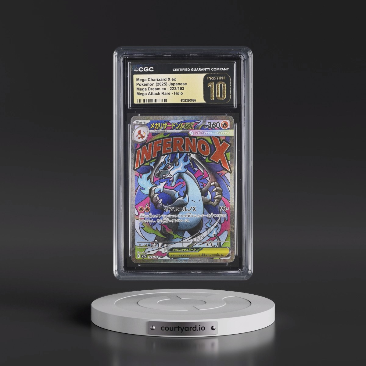 2025 Pokémon M2a-Mega Dream EX #223 Mega Charizard X EX - Holo Mega Attack Rare (CGC 10 PRISTINE)