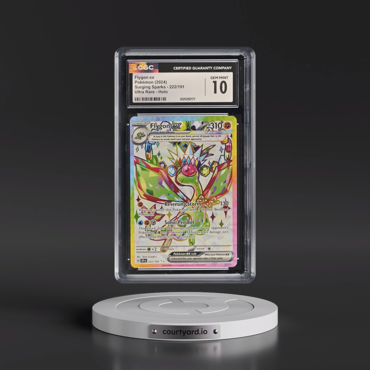 2024 Surging Sparks - SSP EN #222/191 Flygon ex - Ultra Rare Holo (CGC 10 GEM MINT)