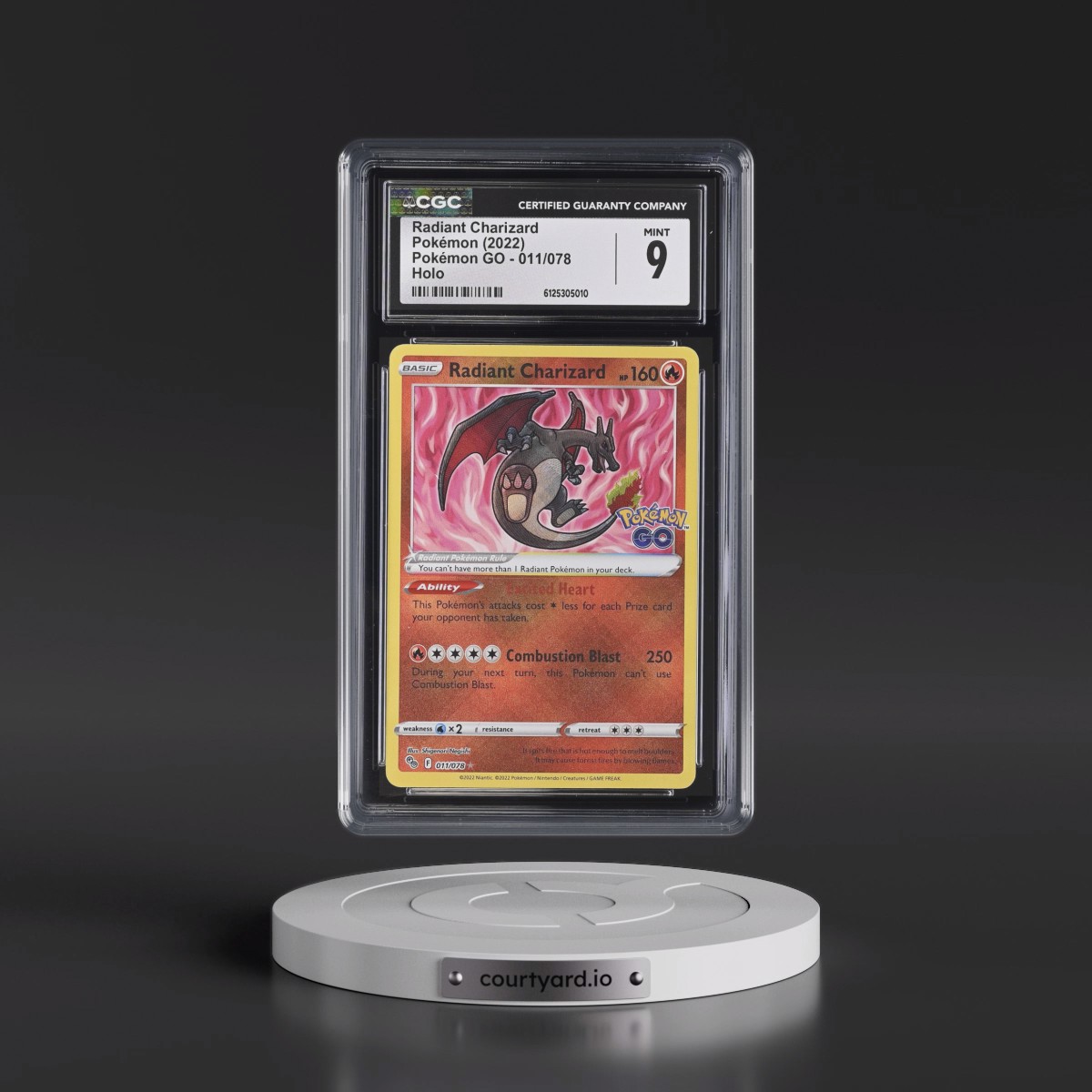 2022 Pokémon GO #011/078 Radiant Charizard - Holo (CGC 9 MINT)