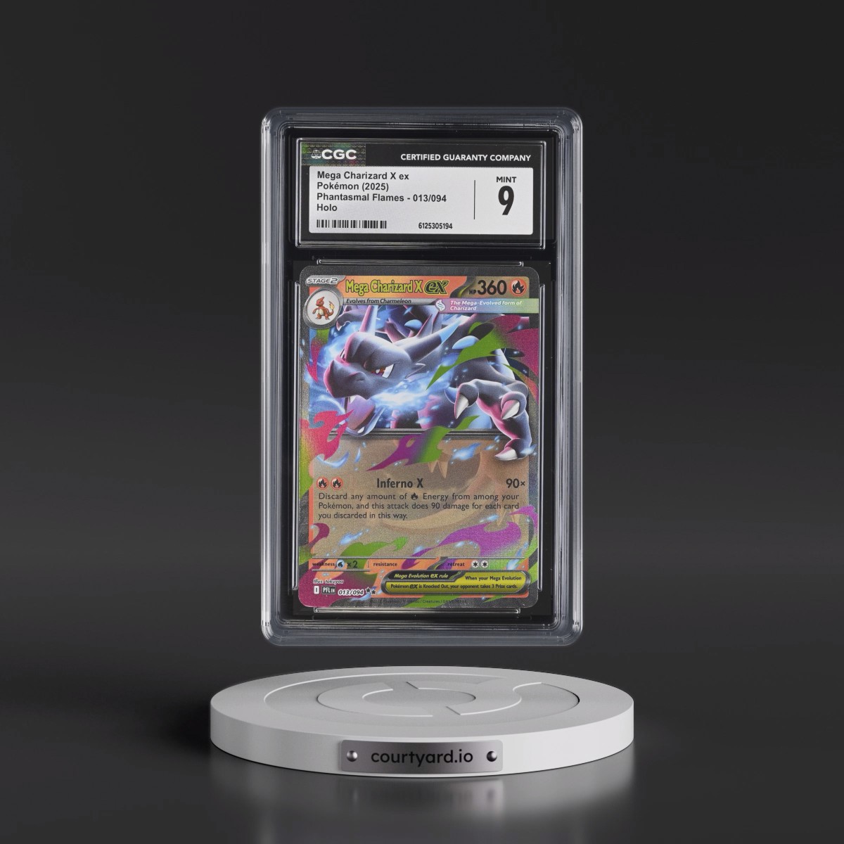 2025 Phantasmal Flames - PFL EN #013/094 Mega Charizard X ex - Holo (CGC 9 MINT)
