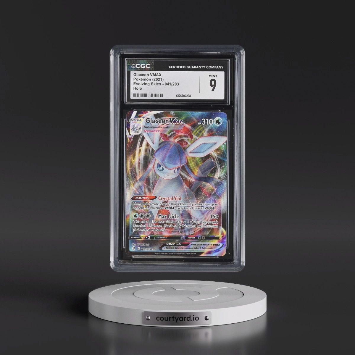 2021 Evolving Skies #041/203 Glaceon VMAX - Holo (CGC 9 MINT)