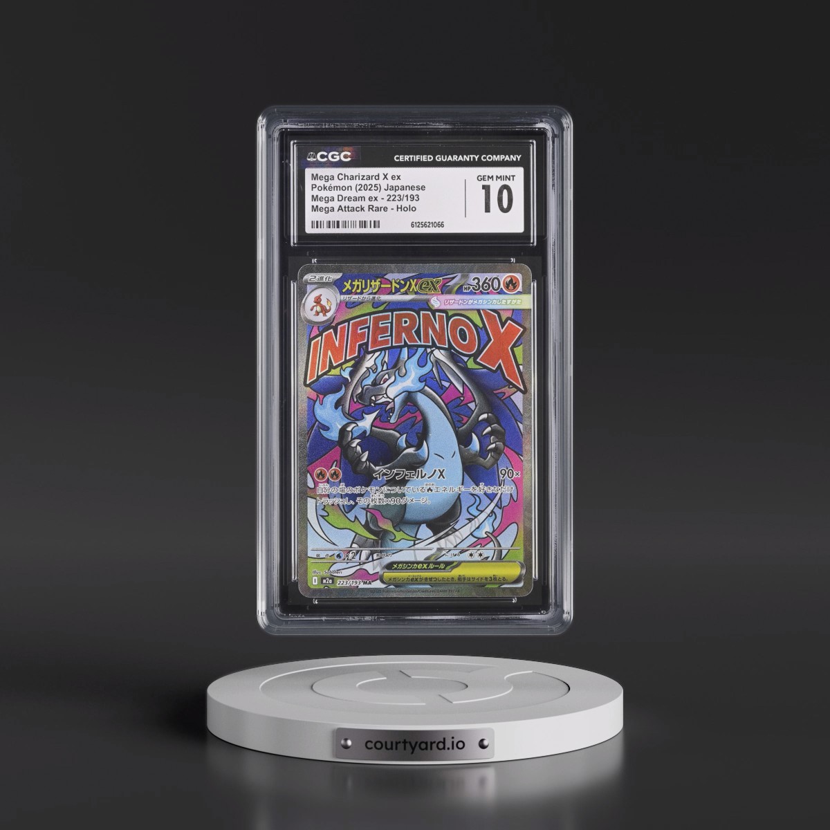 2025 Mega Dream ex - M2a #223/193 Mega Charizard X ex - Mega Attack Rare Holo (CGC 10 GEM MINT)