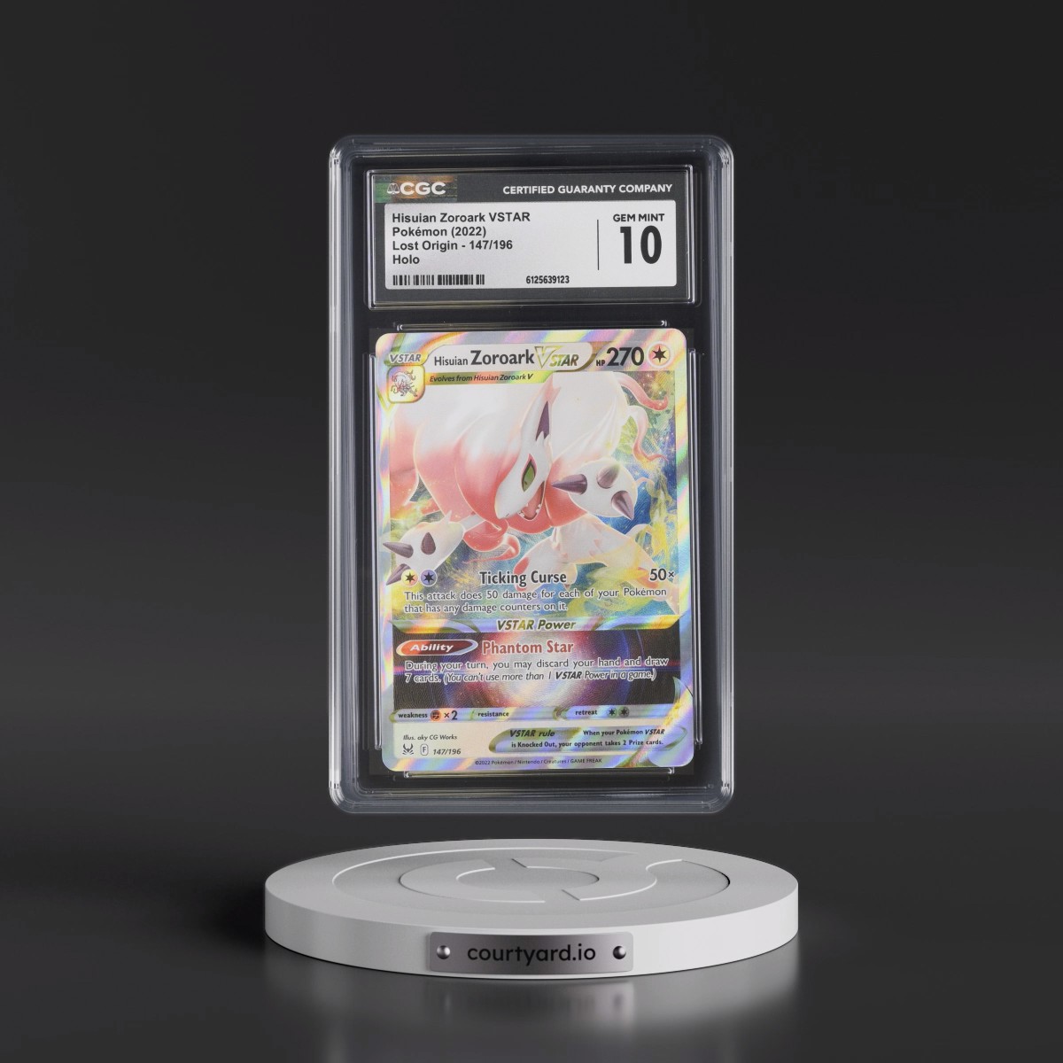 2022 Lost Origin #147/196 Hisuian Zoroark VSTAR - Holo (CGC 10 GEM MINT)