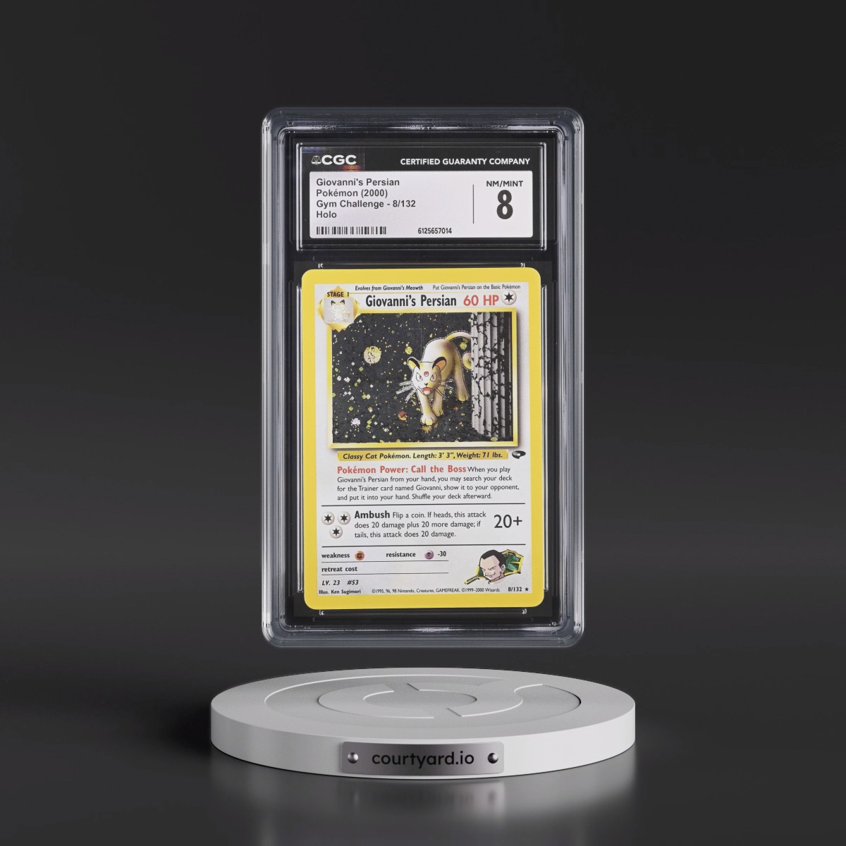 2000 Gym Challenge #8/132 Giovanni's Persian - Holo (CGC 8 NM-MT)