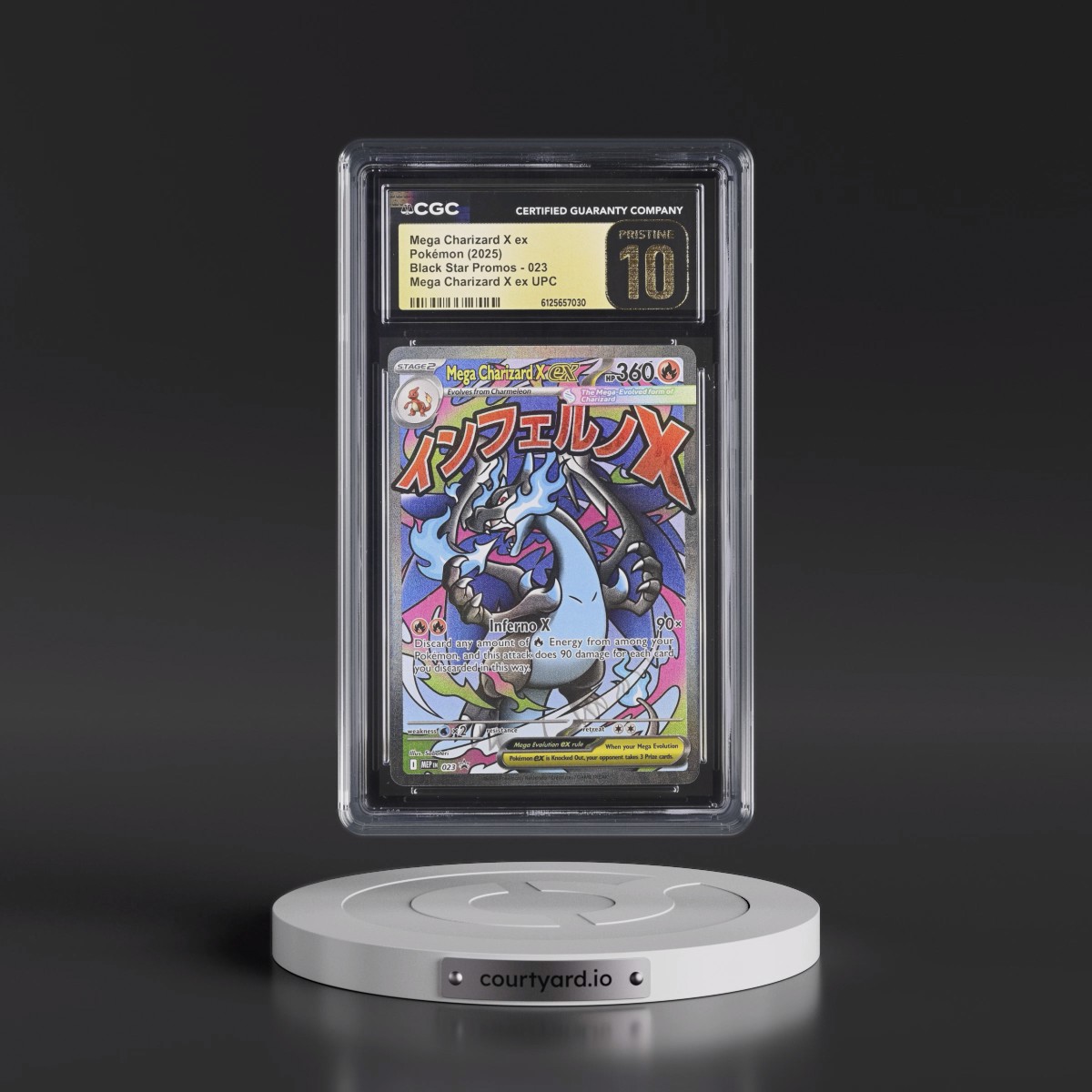 2025 Black Star Promos - Mega Evolution MEP EN #023 Mega Charizard X ex - Mega Charizard X ex Ultra Premium Collection (Holo) (CGC 10 PRISTINE)