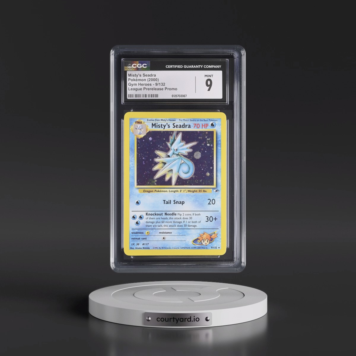 2000 Gym Heroes #9/132 Misty's Seadra - League Prerelease Promo (Holo) (CGC 9 MINT)