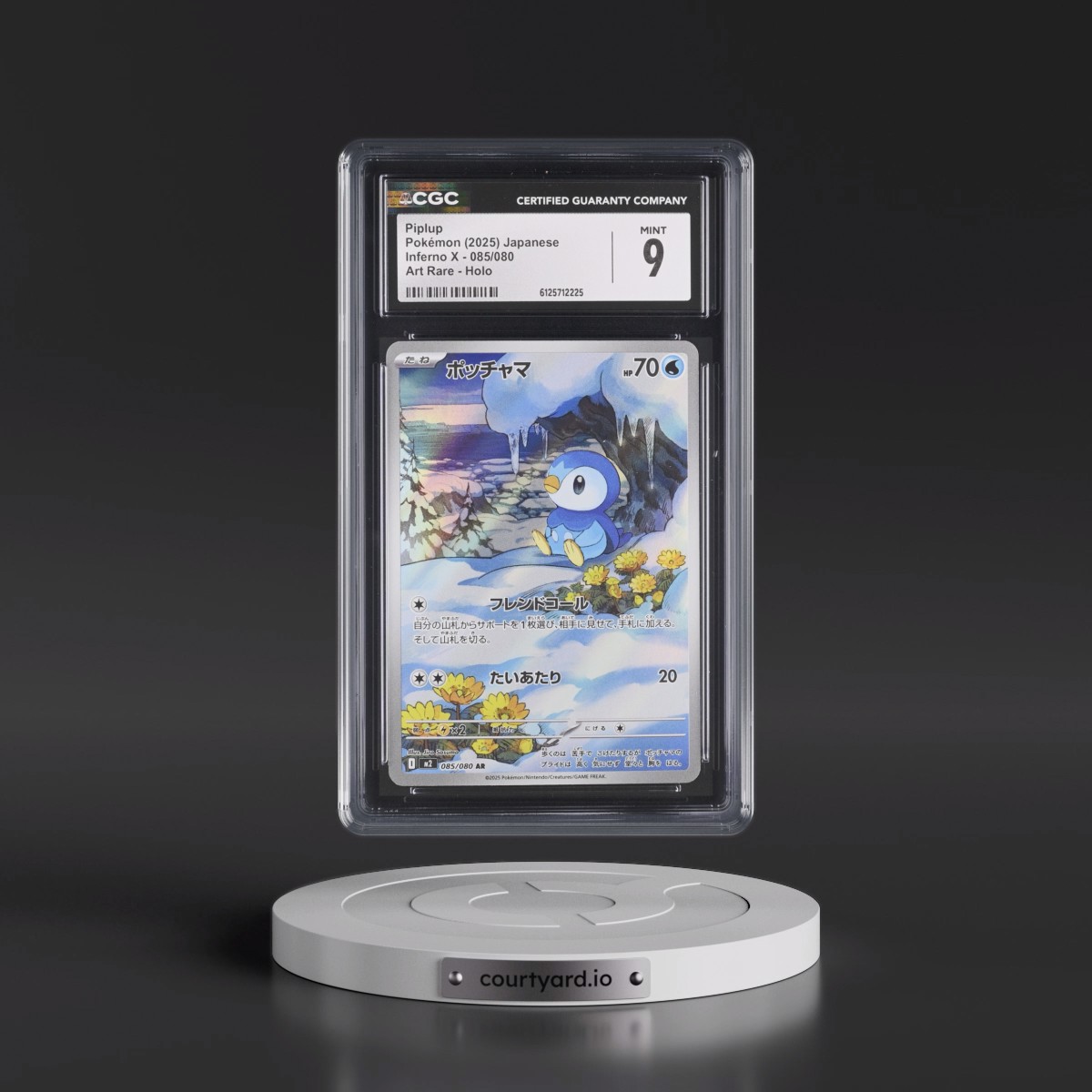 2025 Inferno X - M2 #085/080 Piplup - Art Rare Holo (CGC 9 MINT)