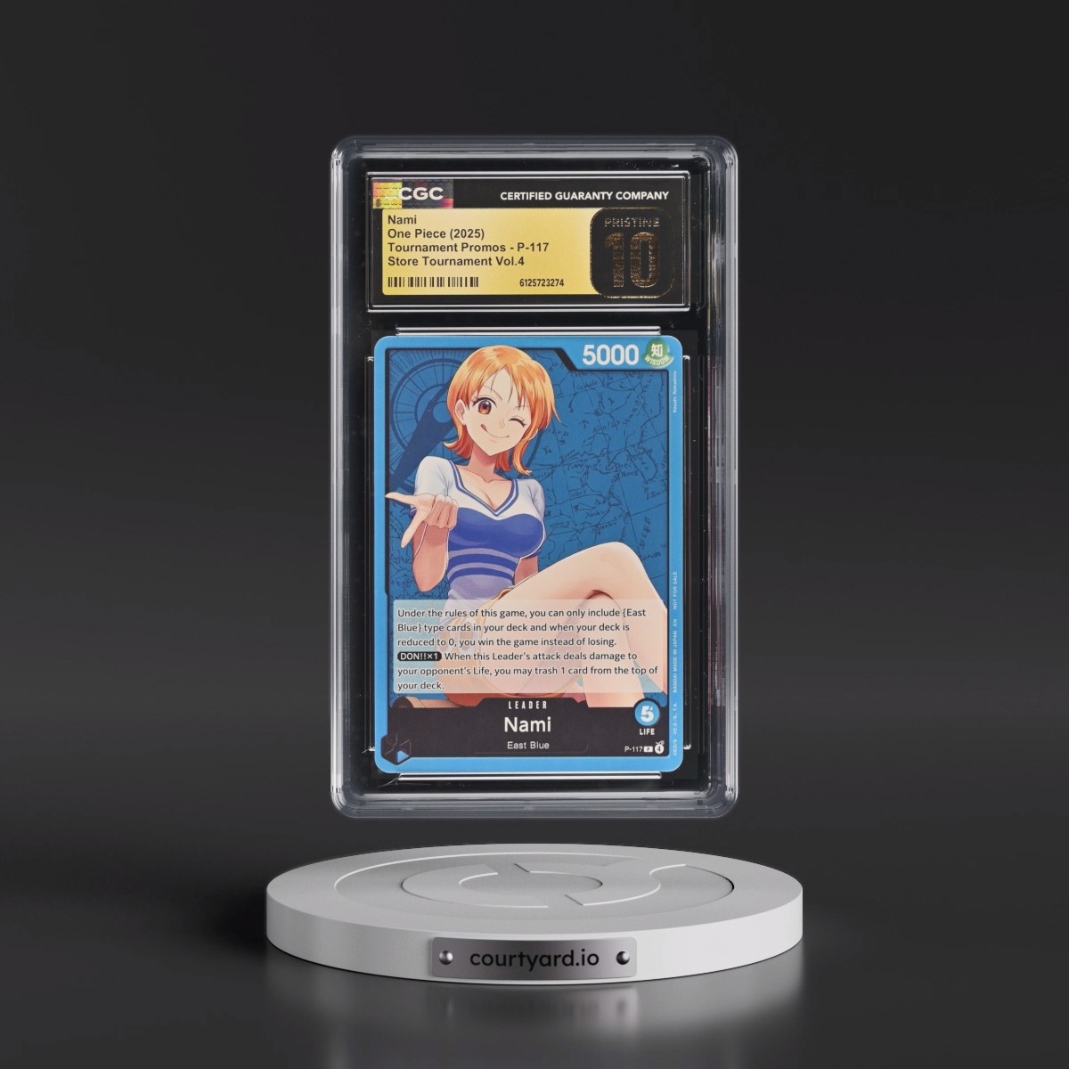 2022 Tournament Promos - English #P-117 Nami - Store Tournament Vol.4 (CGC 10 PRISTINE)