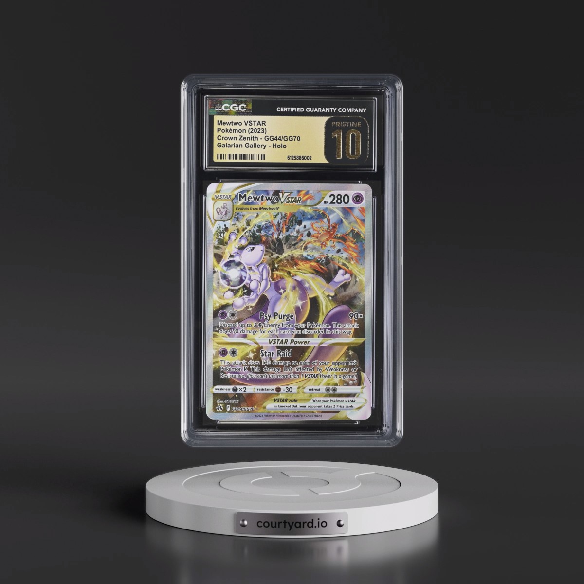 2023 Crown Zenith #GG44/GG70 Mewtwo VSTAR - Galarian Gallery Holo (CGC 10 PRISTINE)