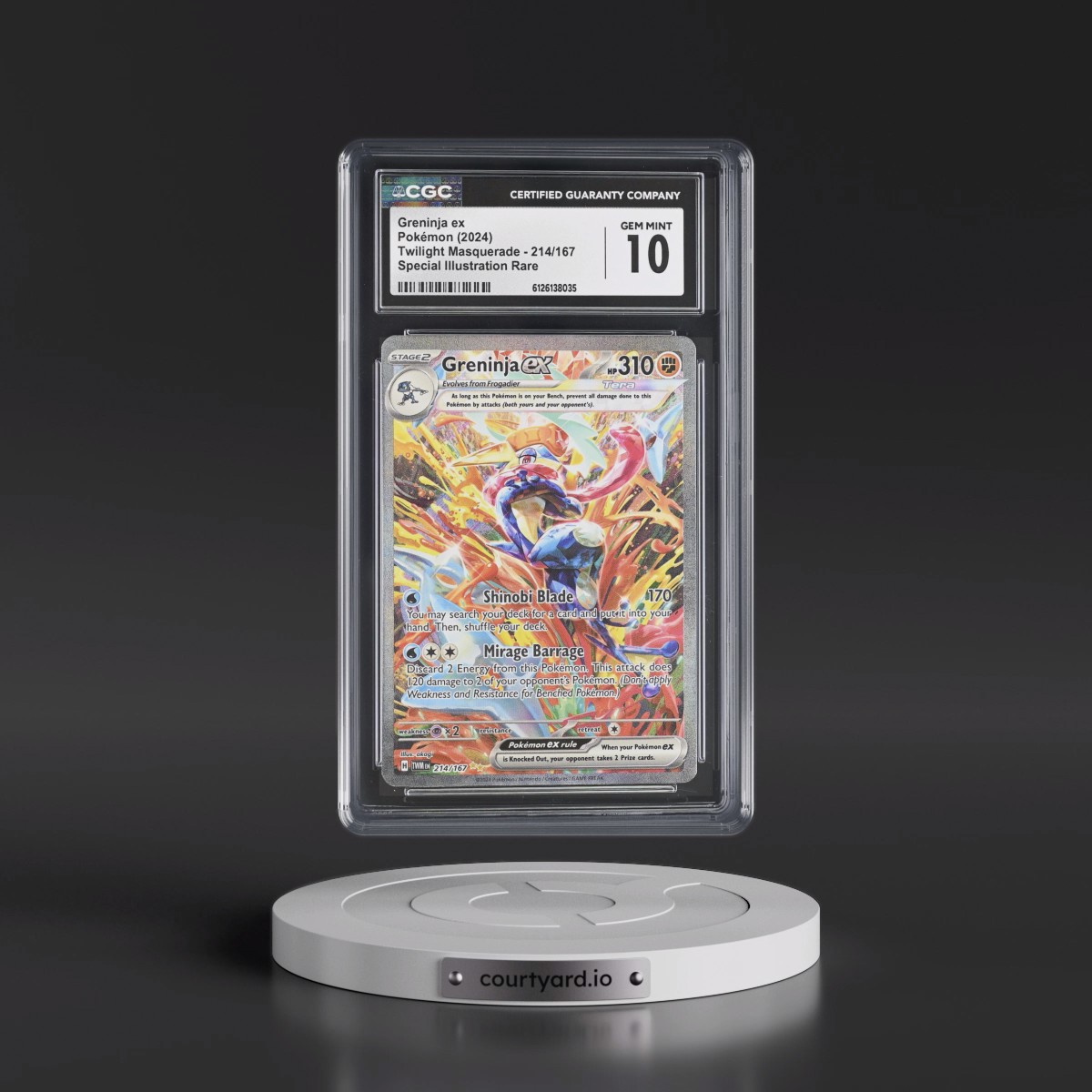 2024 Twilight Masquerade - TWM EN #214/167 Greninja ex - Special Illustration Rare (Holo) (CGC 10 GEM MINT)