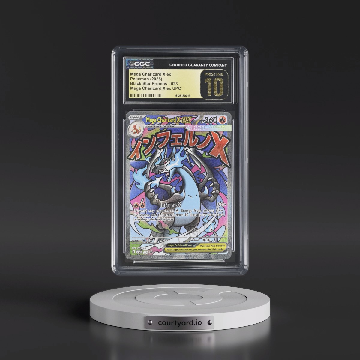 2025 Black Star Promos - Mega Evolution MEP EN #023 Mega Charizard X ex - Mega Charizard X ex Ultra Premium Collection (Holo) (CGC 10 PRISTINE)
