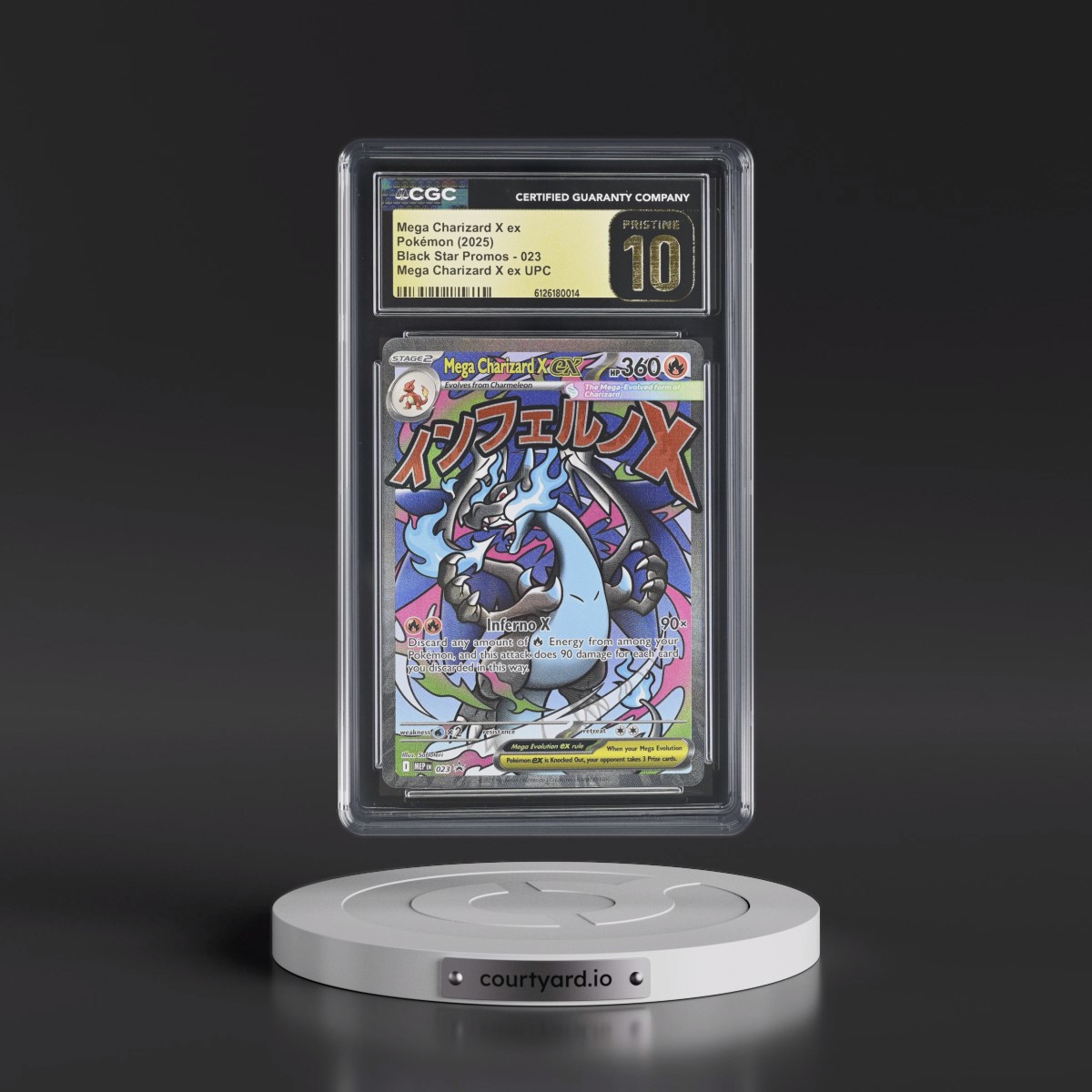 2025 Black Star Promos - Mega Evolution MEP EN #023 Mega Charizard X ex - Mega Charizard X ex Ultra Premium Collection (Holo) (CGC 10 PRISTINE)