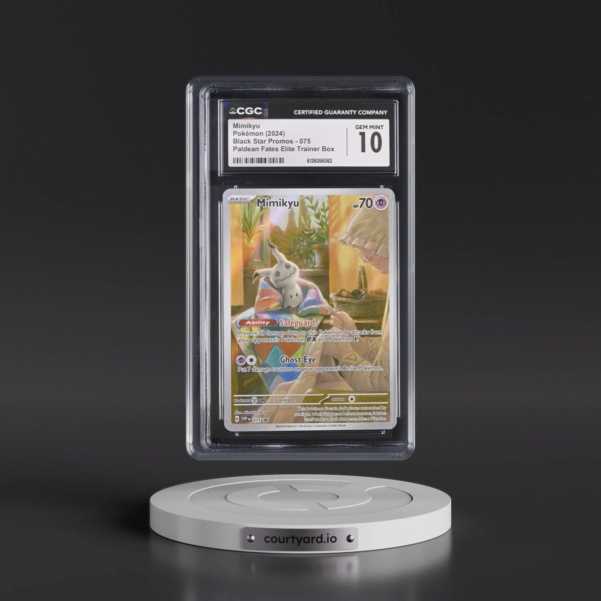 2023 Black Star Promos - Scarlet & Violet SVP EN #075 Mimikyu - Paldean Fates Elite Trainer Box (Holo) (CGC 10 GEM MINT)