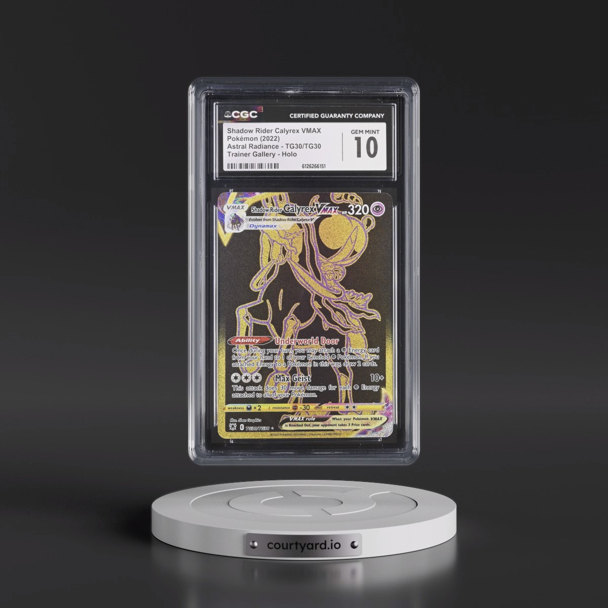 Astral Radiance #TG30/TG30 Shadow Rider Calyrex VMAX - Trainer Gallery Holo (CGC 10 GEM MINT)