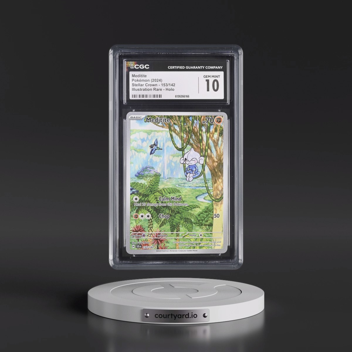 2024 Stellar Crown - SCR EN #153/142 Meditite - Illustration Rare Holo (CGC 10 GEM MINT)