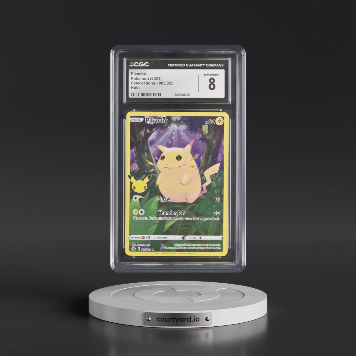 2021 Celebrations #005/025 Pikachu - Holo (CGC 8 NM-MT)