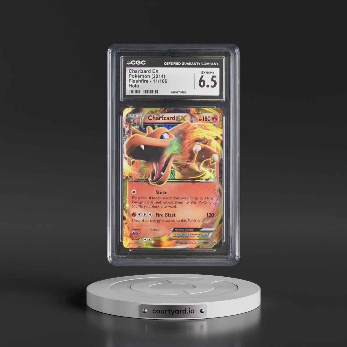2014 Flashfire #11/106 Charizard EX - Holo (CGC 6.5 EX-NM+)