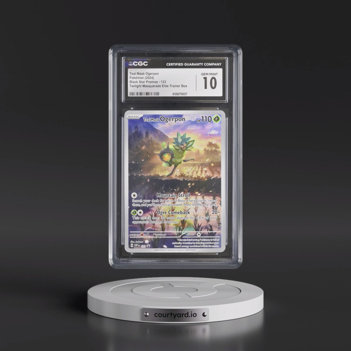 2023 Black Star Promos - Scarlet & Violet SVP EN #123 Teal Mask Ogerpon - Twilight Masquerade Elite Trainer Box (Holo) (CGC 10 GEM MINT)