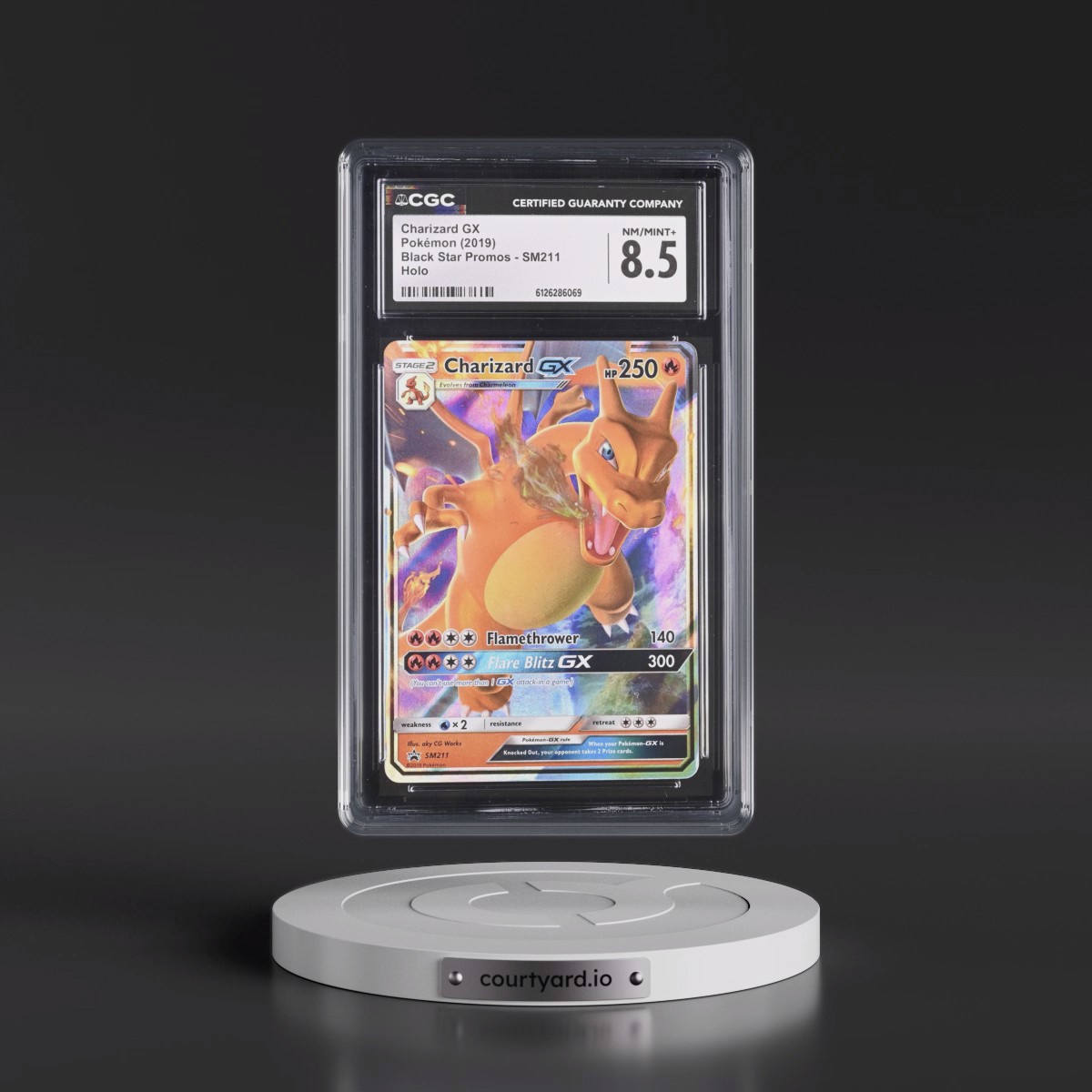 2016 Black Star Promos - Sun & Moon #SM211 Charizard GX - Holo (CGC 8.5 NM-MT+)